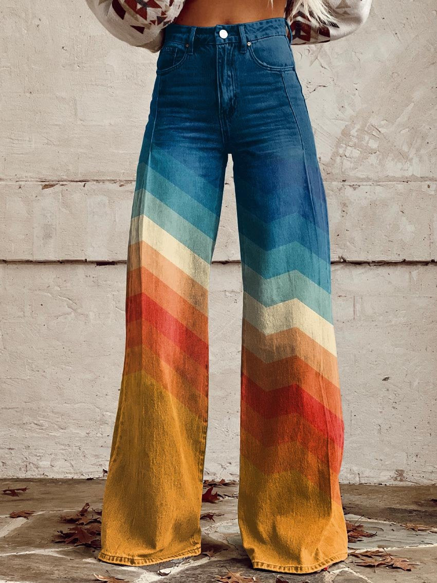 Léa - Retro Zigzag Trousers