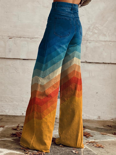 Léa - Retro Zigzag Trousers
