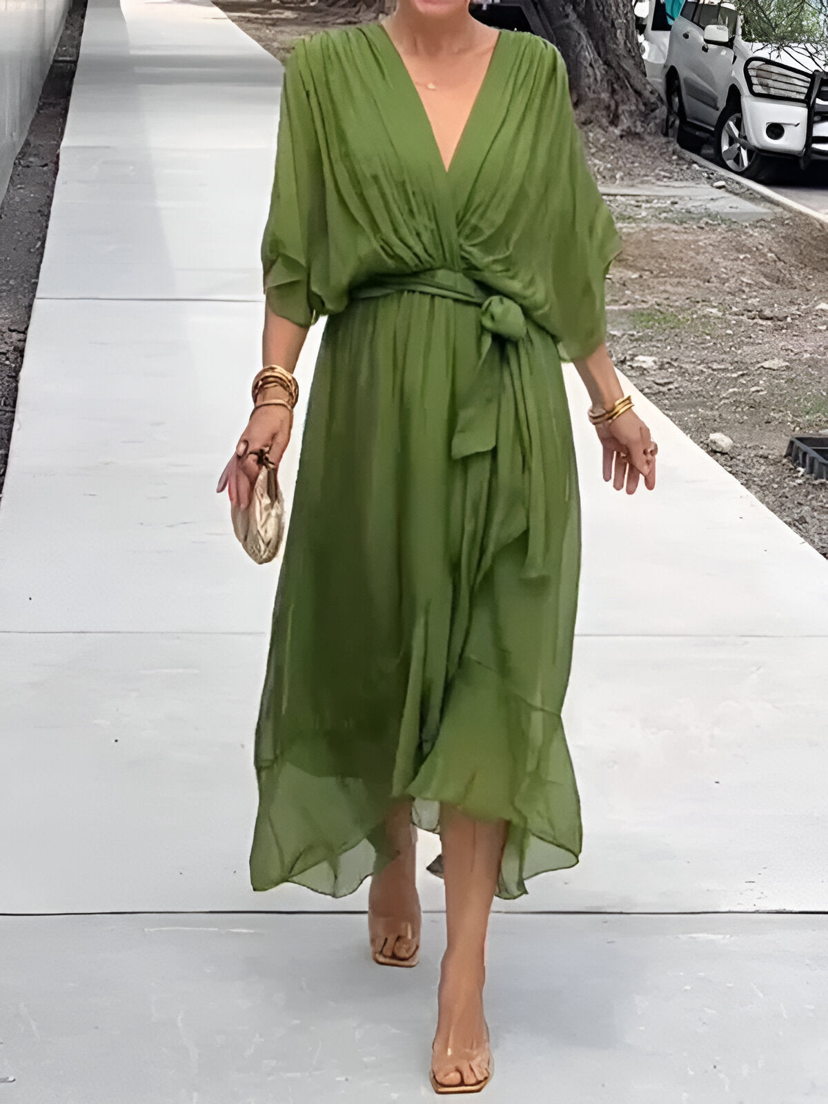 Monica – Dress with V-Neck