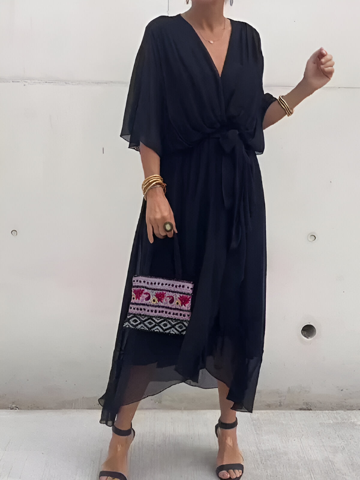 Monica – Dress with V-Neck
