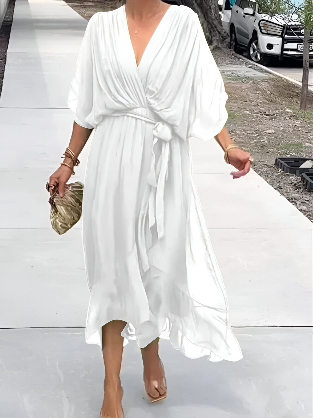 Monica – Dress with V-Neck