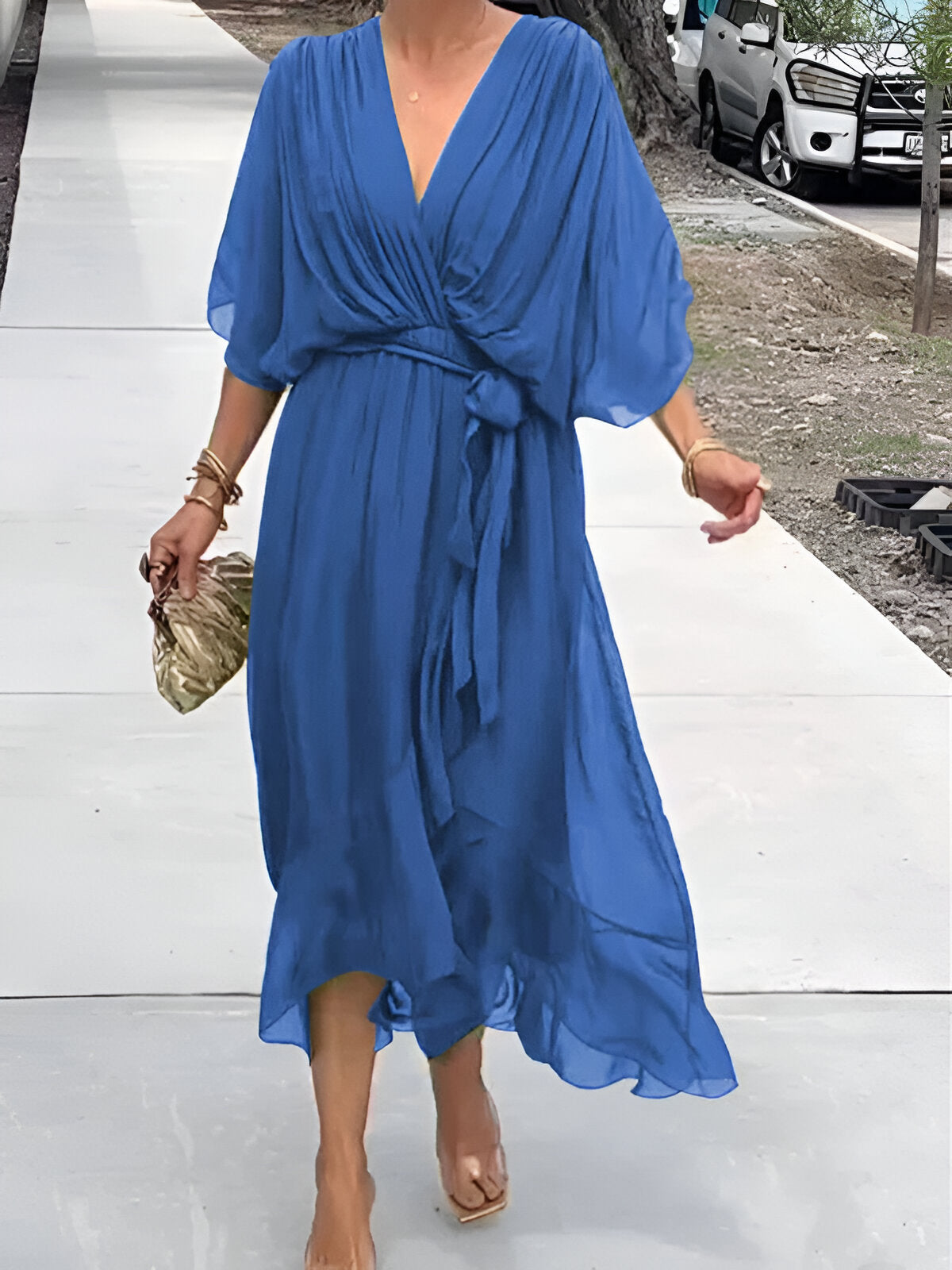 Monica – Dress with V-Neck