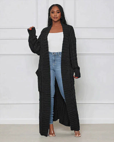 Theodora – V-Neck Long Leisure Cardigan
