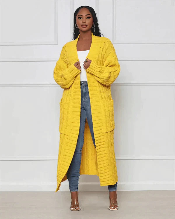 Theodora – V-Neck Long Leisure Cardigan