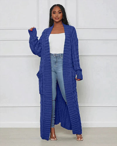 Theodora – V-Neck Long Leisure Cardigan