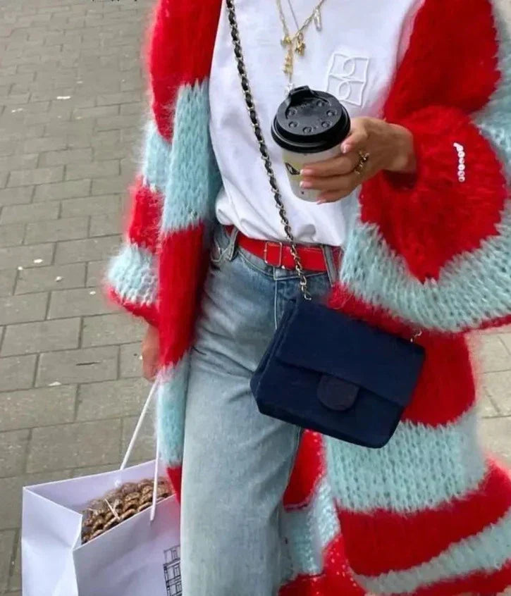 Sue – Oversized Fluffy Long Cardigan