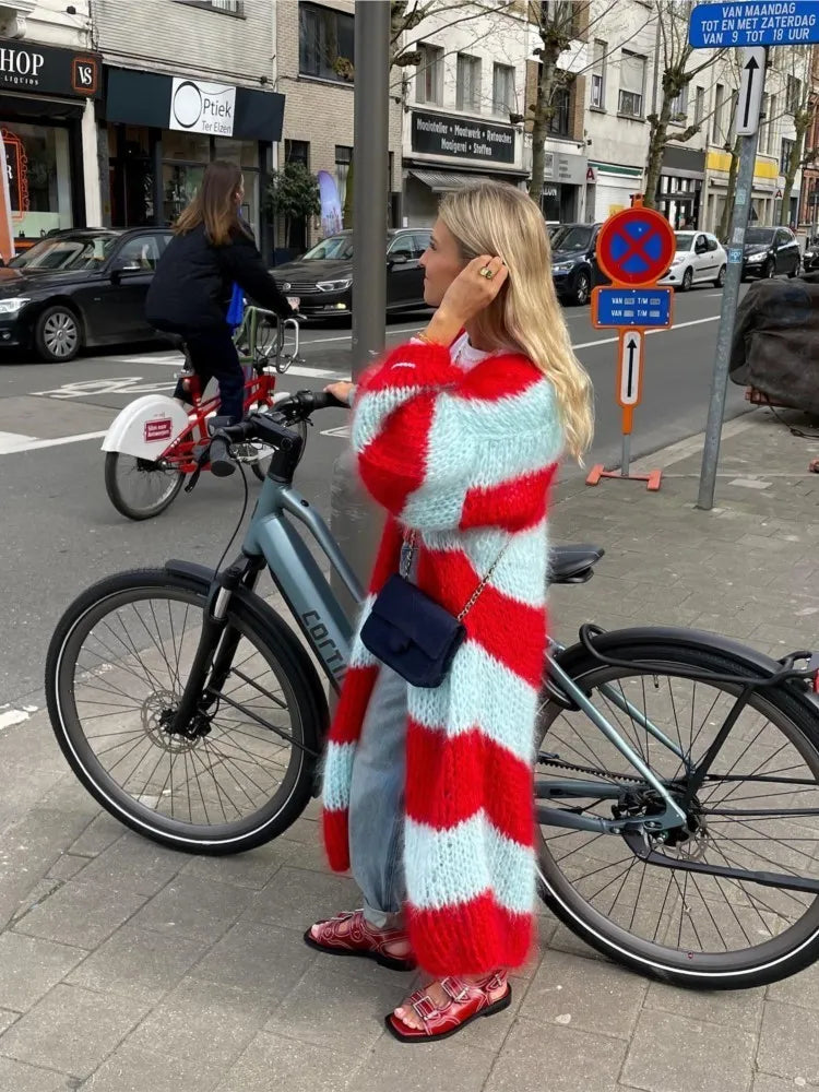 Sue – Oversized Fluffy Long Cardigan