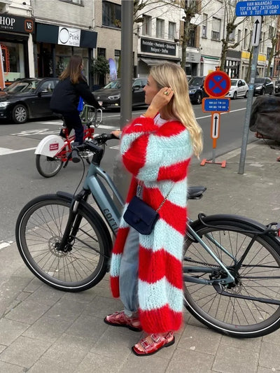 Sue – Oversized Fluffy Long Cardigan