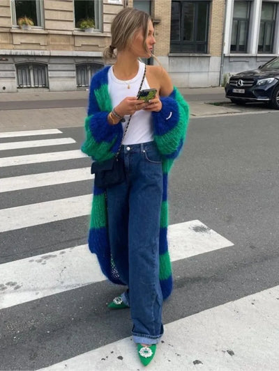Sue – Oversized Fluffy Long Cardigan