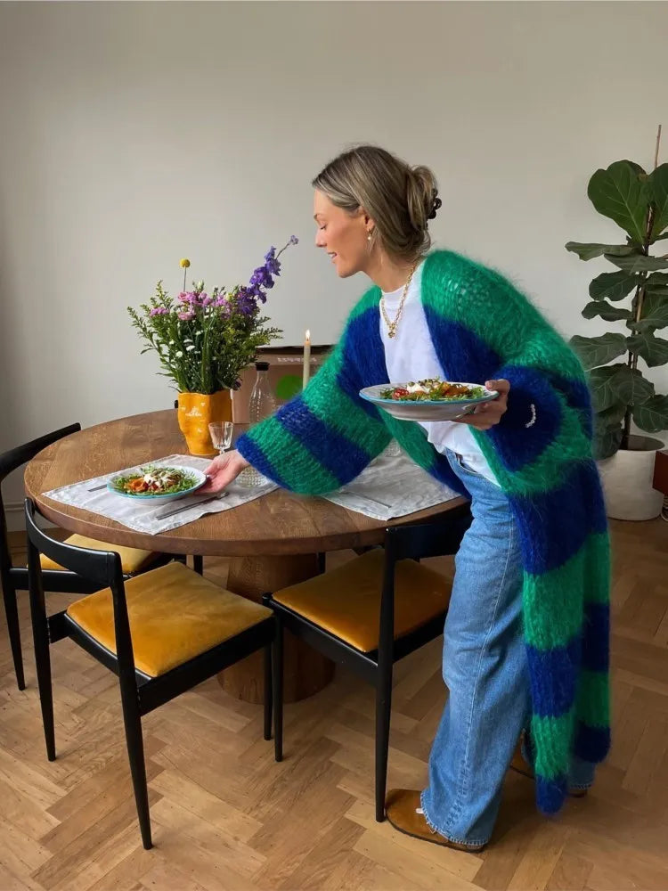 Sue – Oversized Fluffy Long Cardigan