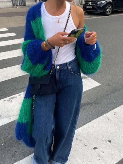 Sue – Oversized Fluffy Long Cardigan