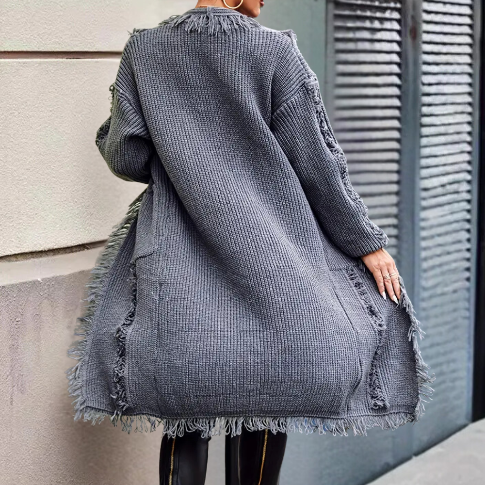 Raquela – Trendy Knitted Long Cardigan