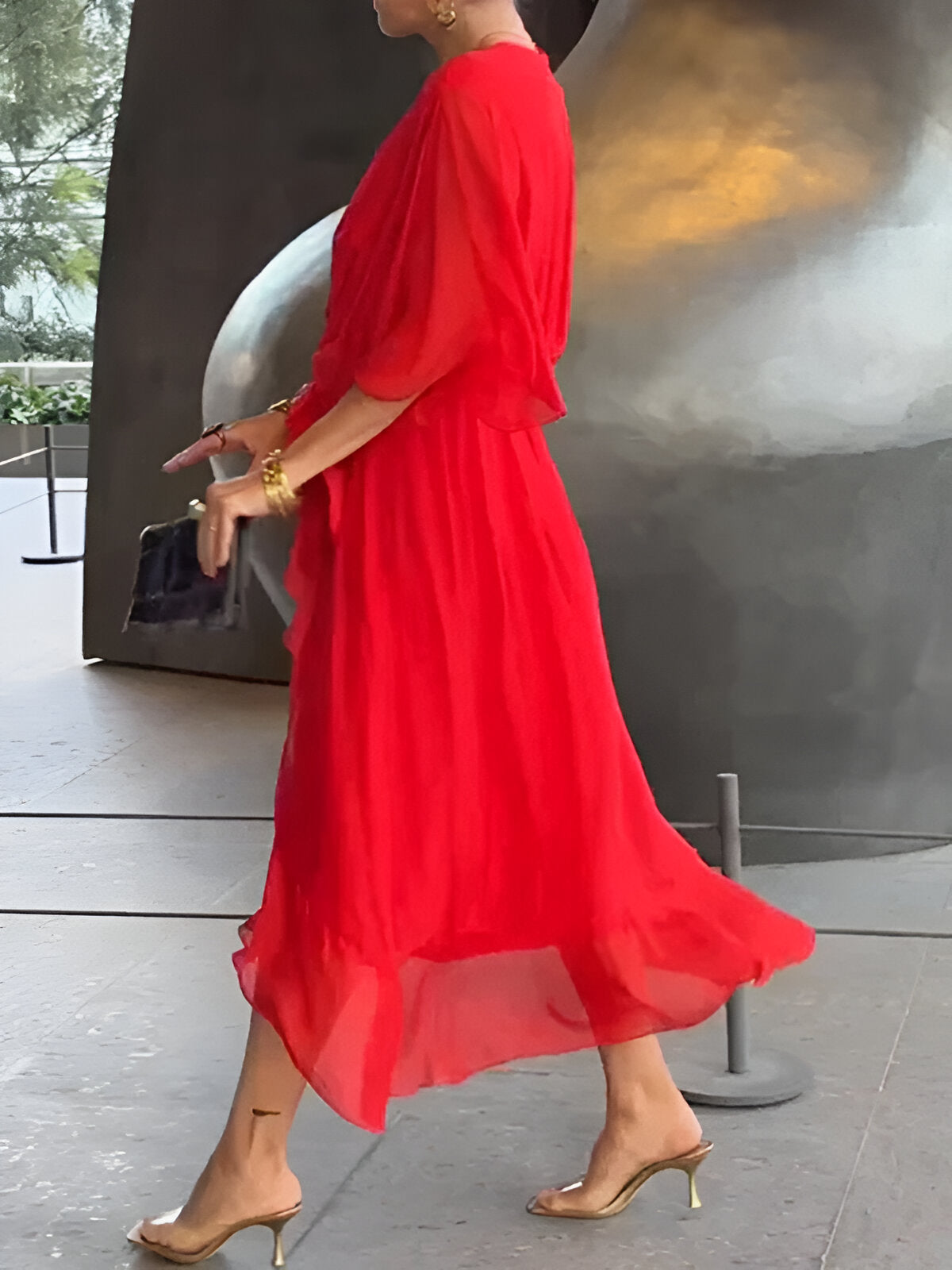 Monica – Dress with V-Neck