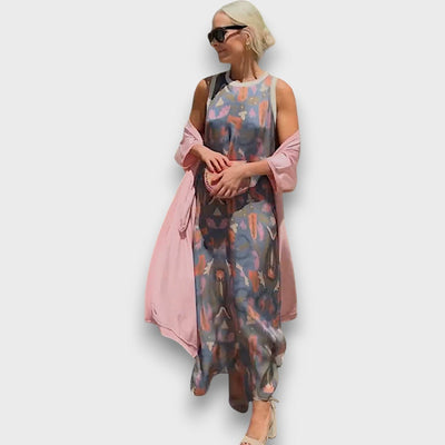 Elveria – Maxi Dress with Cardigan