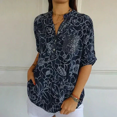 Leah – Floral Print Blouse