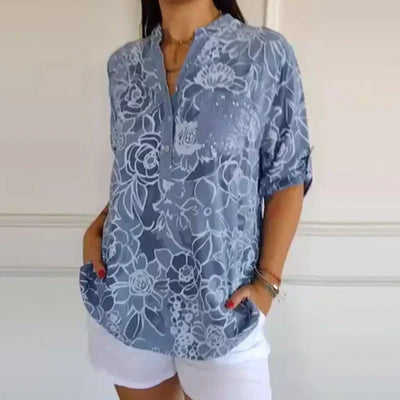 Leah – Floral Print Blouse