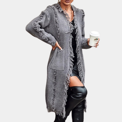 Raquela – Trendy Knitted Long Cardigan